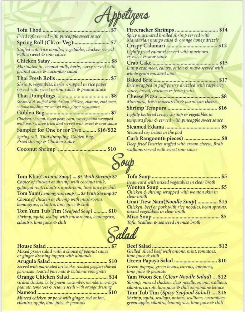 Tub Tim Thai - Wellington, FL menu_pic