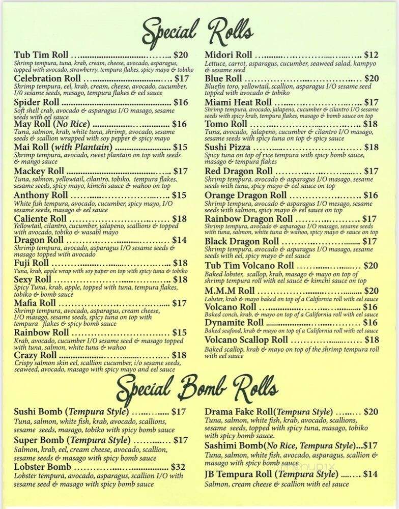 Tub Tim Thai - Wellington, FL menu_pic