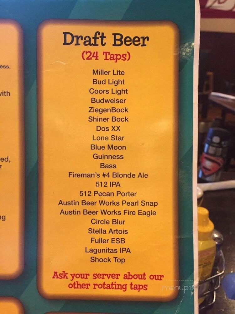 Big Daddy's Tacos & BBQ - Austin, TX menu_pic