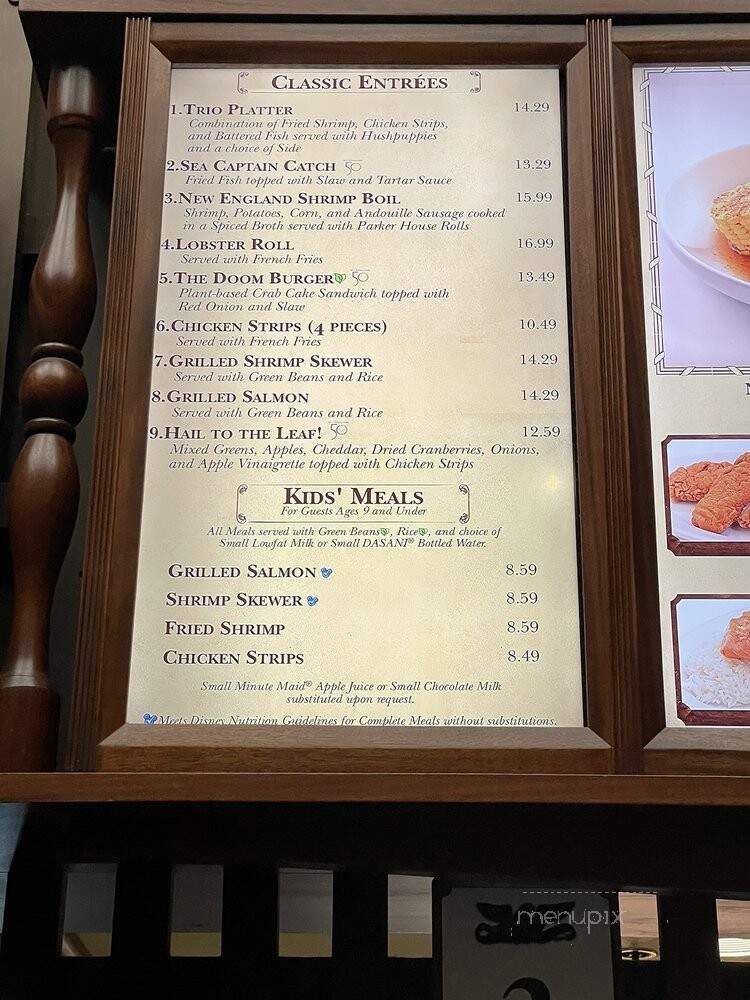 Columbia Harbour House - Orlando, FL menu_pic