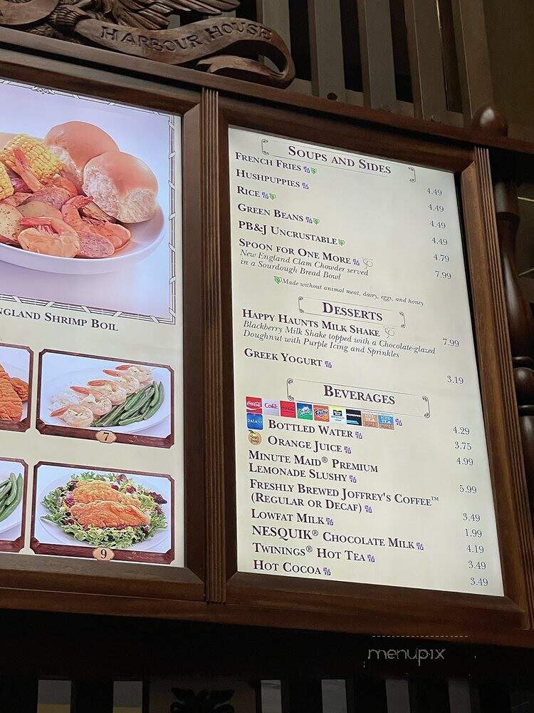 Columbia Harbour House - Orlando, FL menu_pic