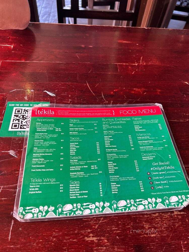 TeKila - Los Angeles, CA menu_pic