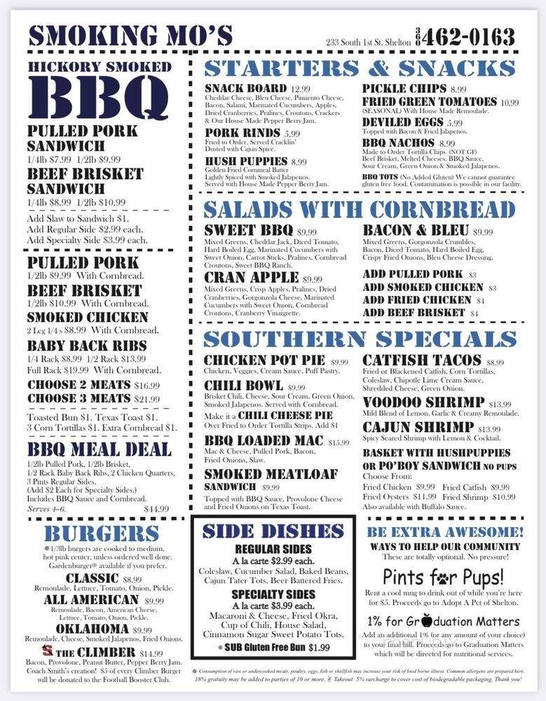 Peggy's Smoking Good Eats - Shelton, WA menu_pic