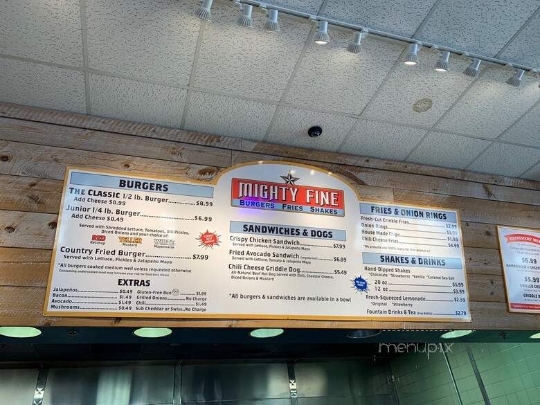 Mighty Fine Burgers - Austin, TX menu_pic
