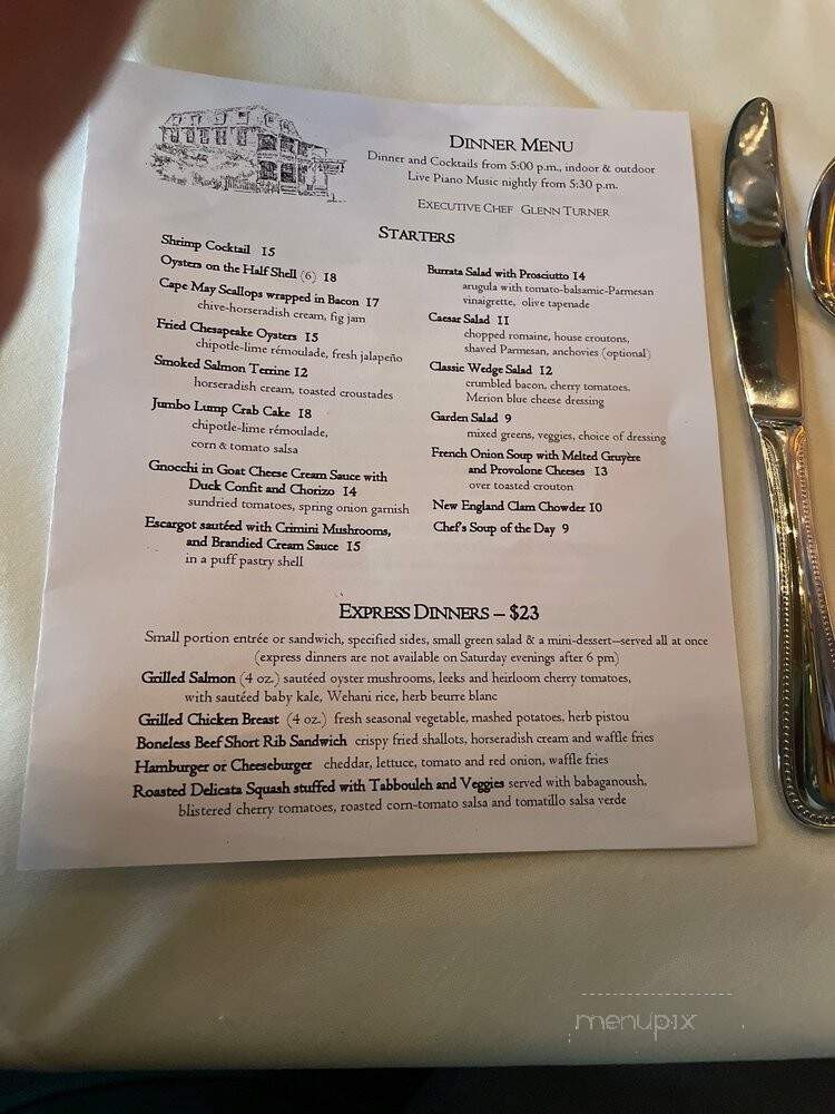Maureen Restaurant - Cape May, NJ menu_pic