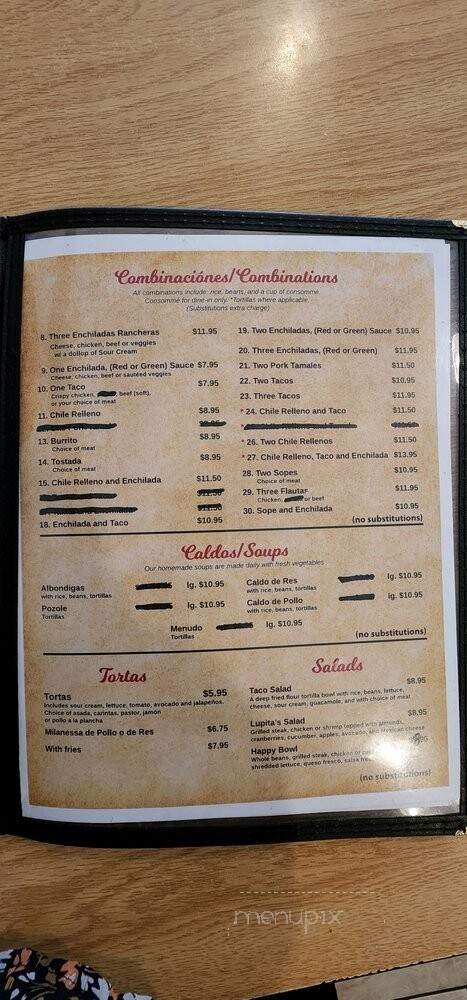 Mama Lupita's - Salinas, CA menu_pic