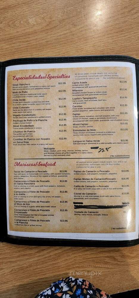 Mama Lupita's - Salinas, CA menu_pic