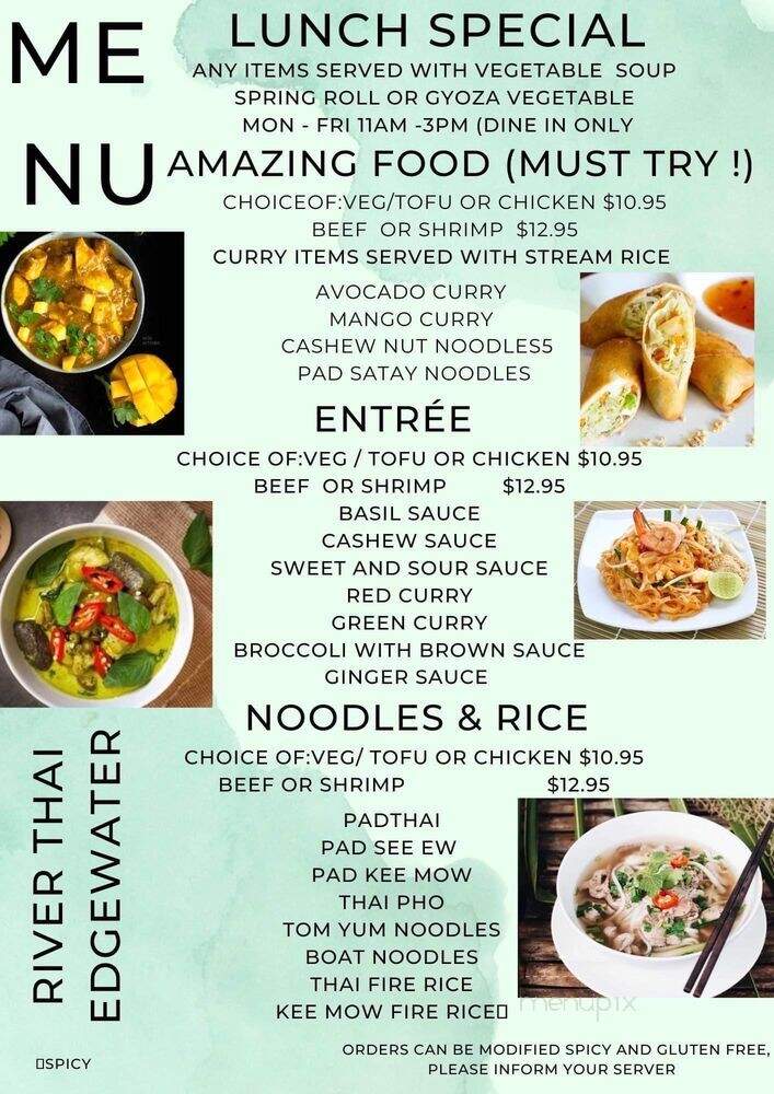 River Thai Food - Edgewater, NJ menu_pic