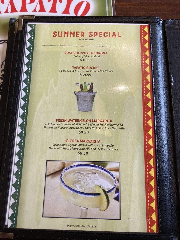 El Tapatio - Denver, CO menu_pic