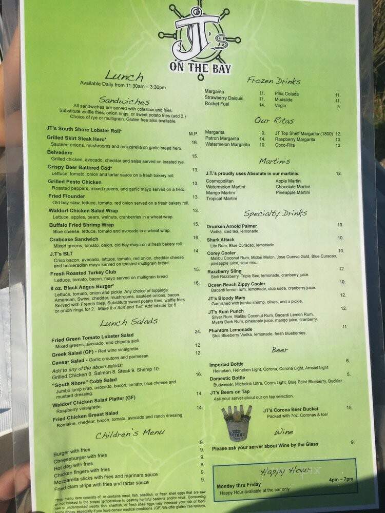 J's on the bay - Blue Point, NY menu_pic