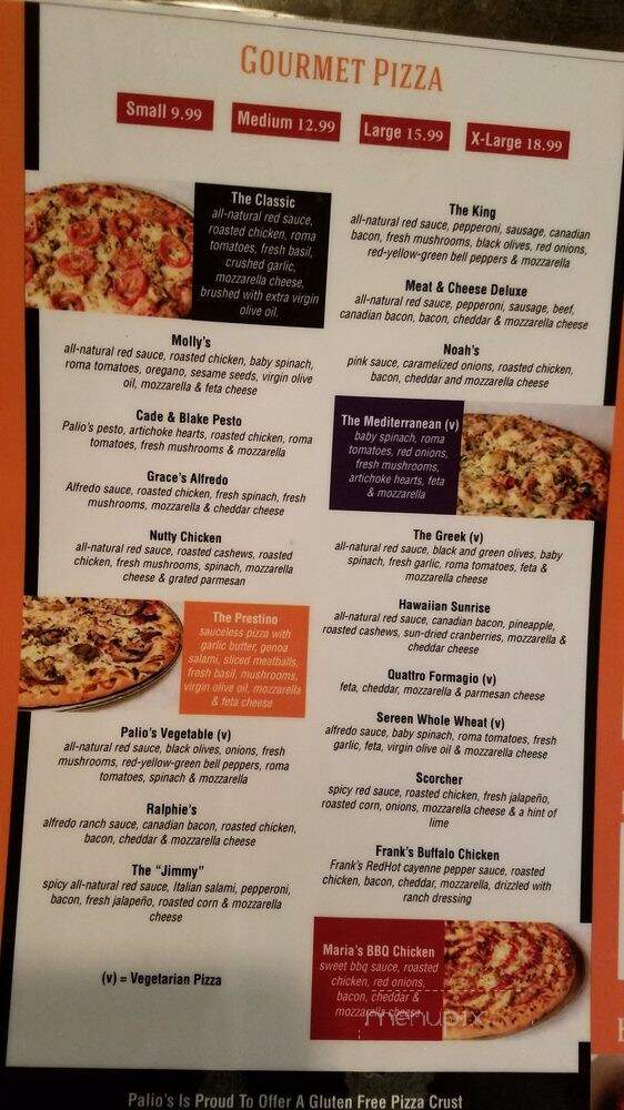 Palio's Pizza Cafe - Frisco, TX menu_pic