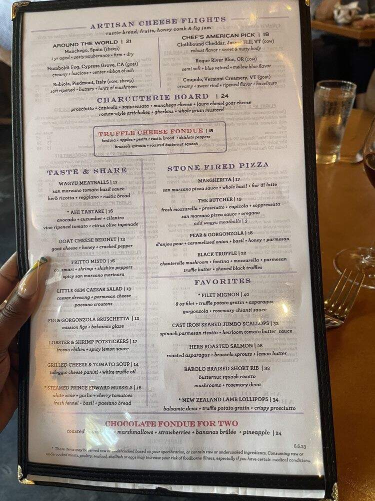 Cru A Wine Bar - Austin, TX menu_pic