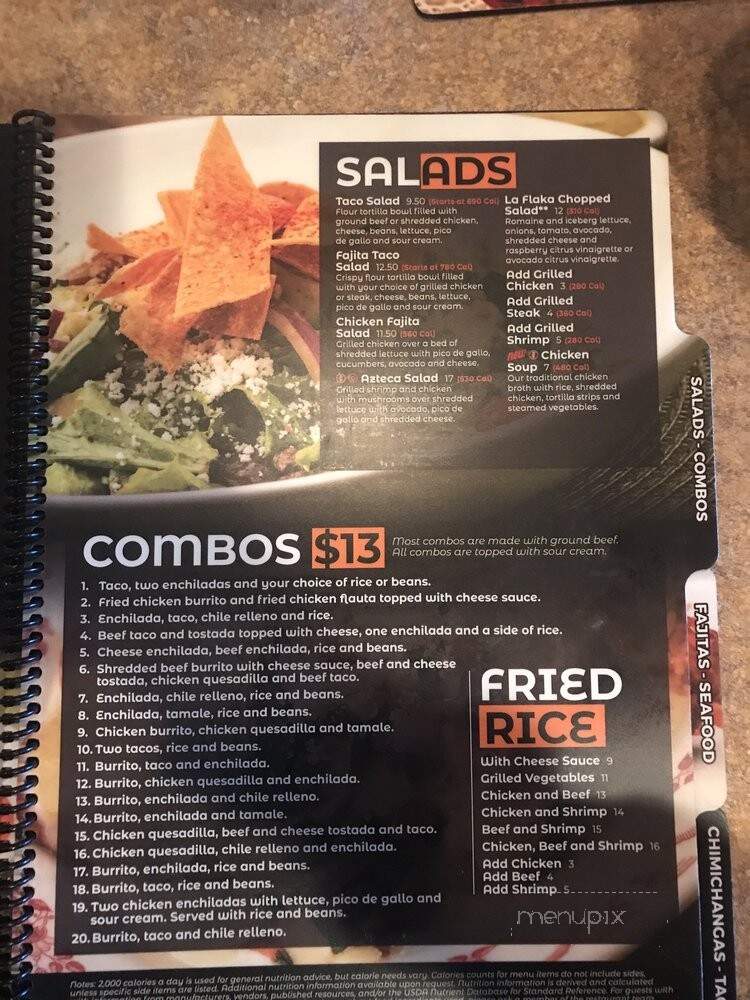 Plaza Azteca - Wyomissing, PA menu_pic