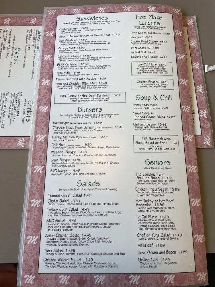Mollie B's Country Cafe - Victorville, CA menu_pic