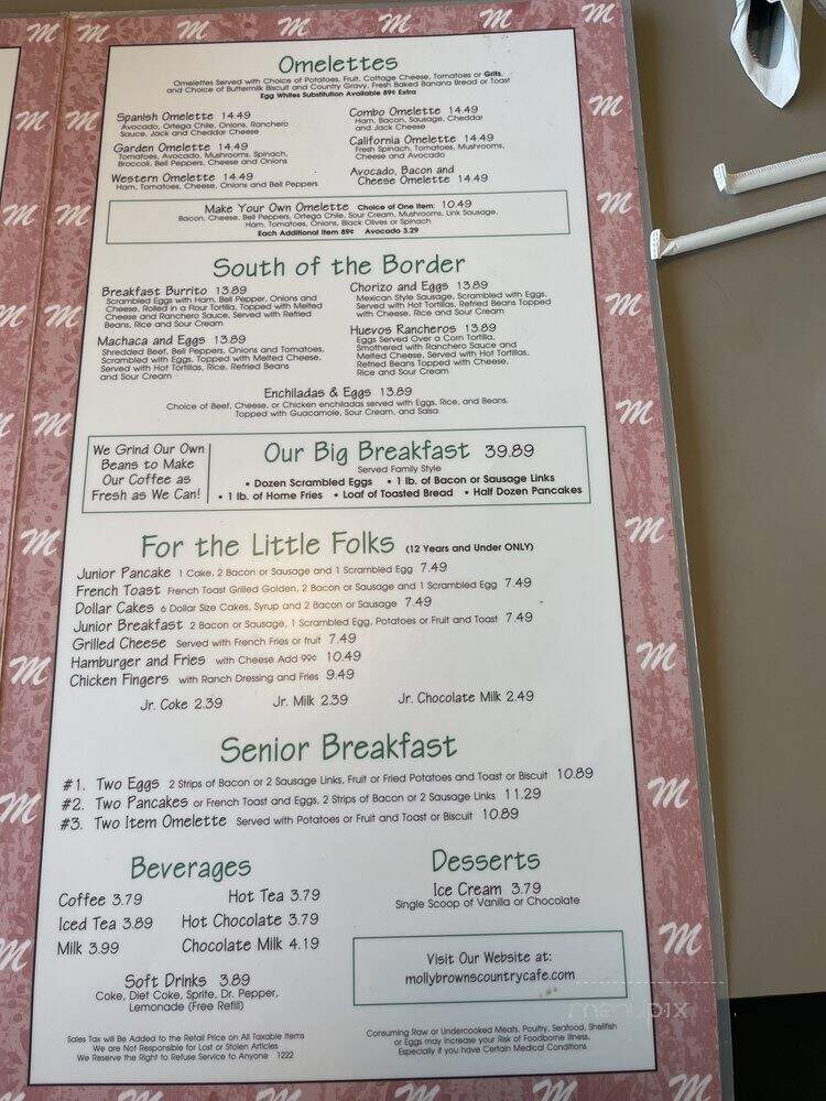 Mollie B's Country Cafe - Victorville, CA menu_pic