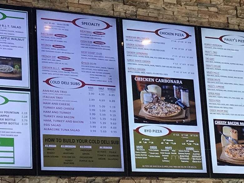 Pauly's Pizzeria & Sub Co - Rapid City, SD menu_pic