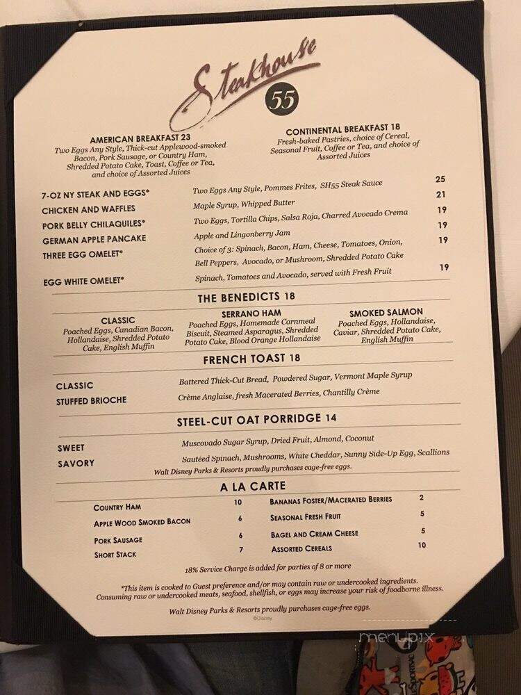 Steakhouse 55 - Anaheim, CA menu_pic