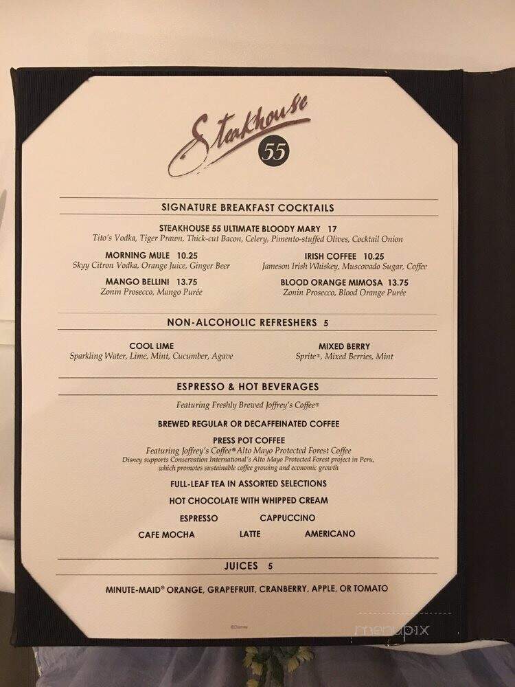 Steakhouse 55 - Anaheim, CA menu_pic