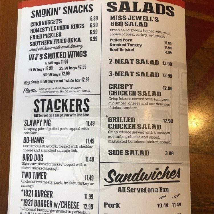 Willie Jewell's - North Charleston, SC menu_pic