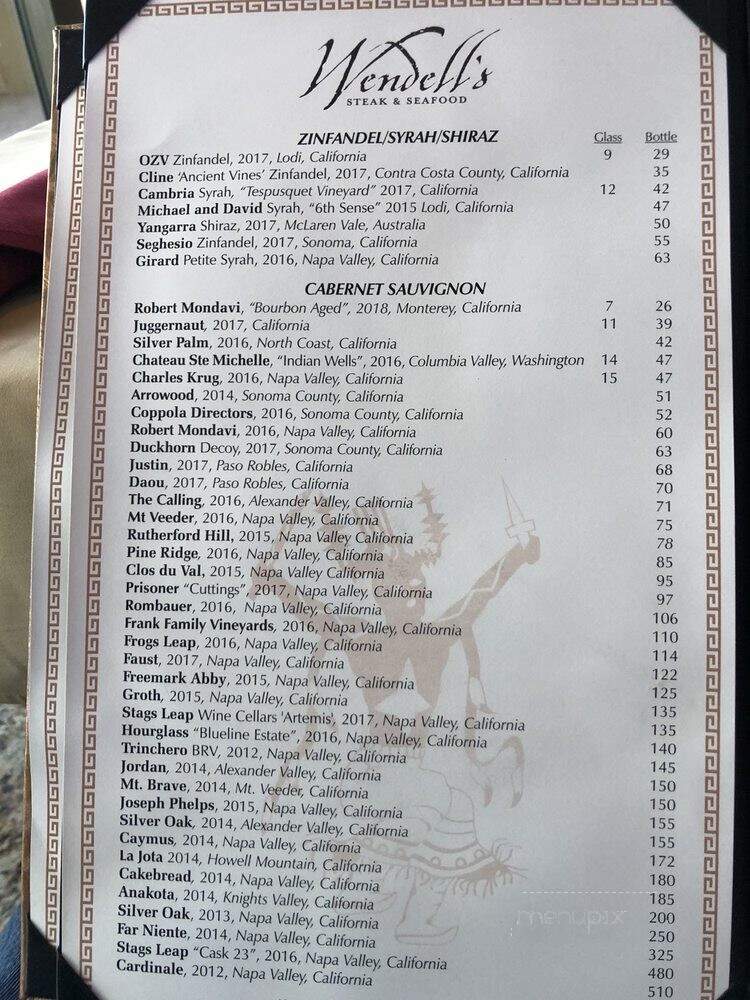 Wendells - Mescalero, NM menu_pic
