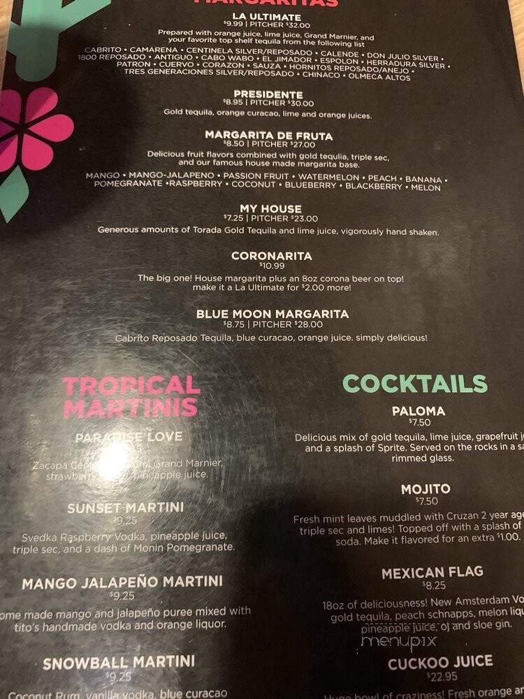 Cancun Family Mexican Restaurant - Johnston, RI menu_pic
