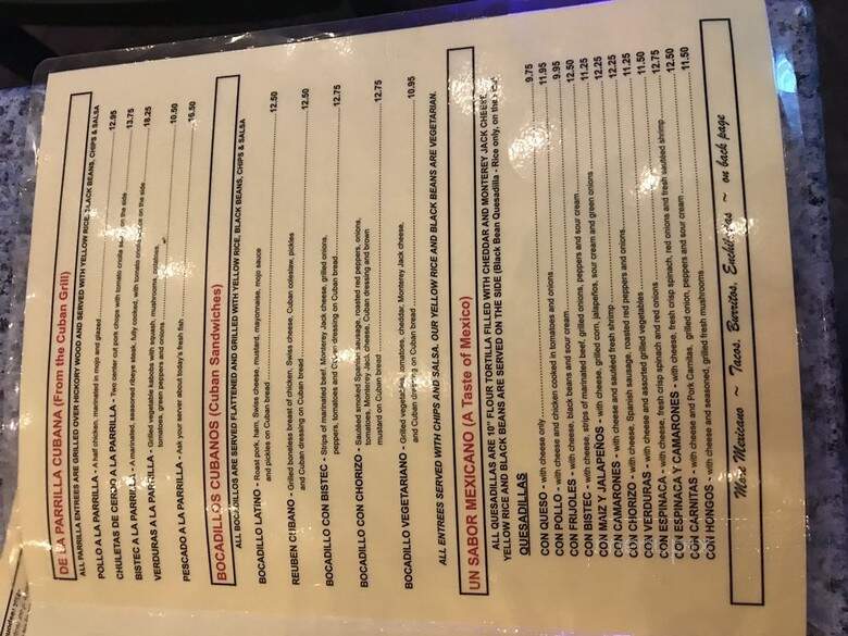 La Fonda Latina - Atlanta, GA menu_pic