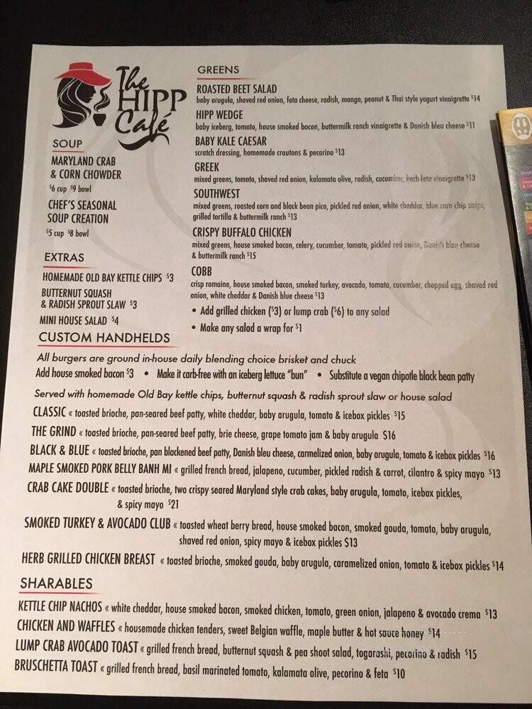 Hipp Cafe - Baltimore, MD menu_pic