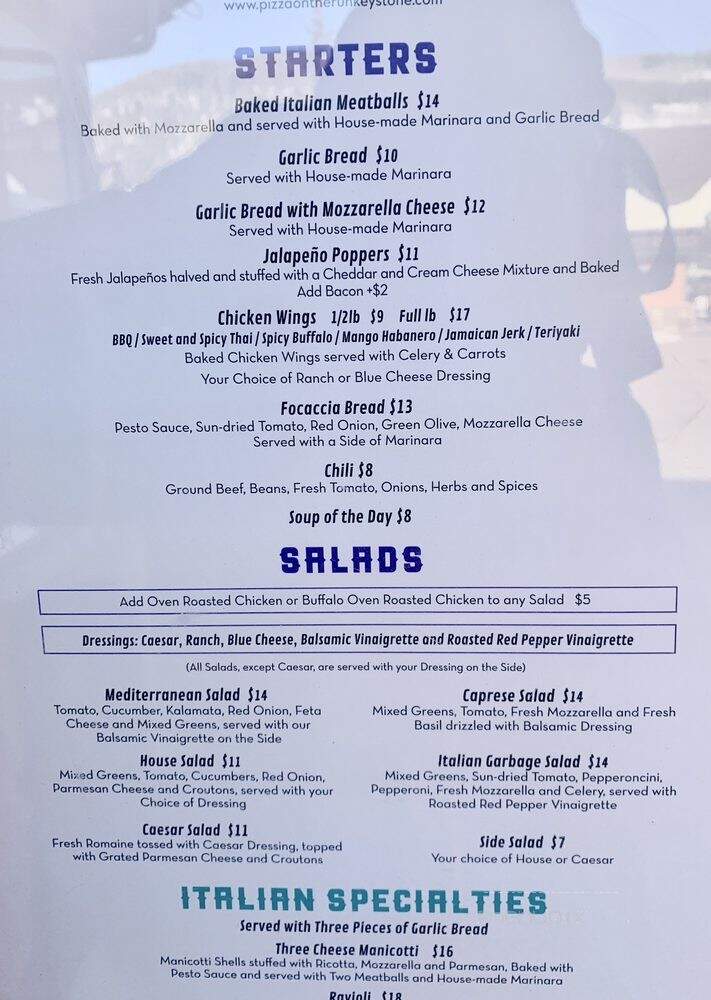Pizza on the Run - Keystone, CO menu_pic