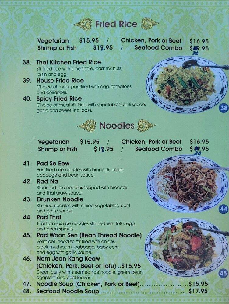 Thai Kitchen Restaurant - Tahoe City, CA menu_pic