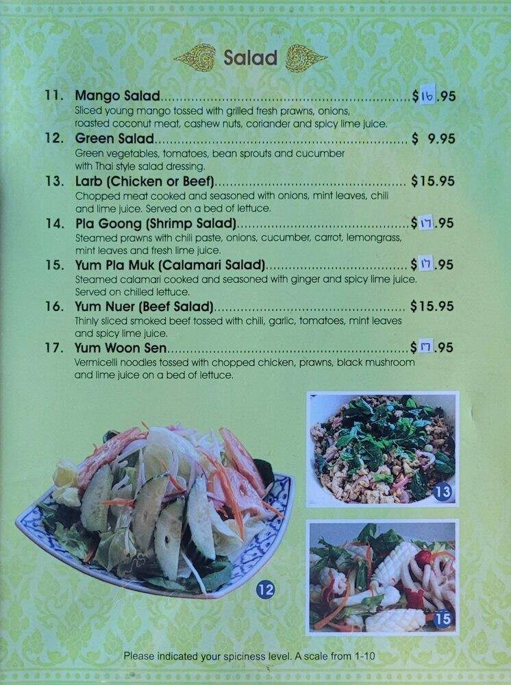 Thai Kitchen Restaurant - Tahoe City, CA menu_pic