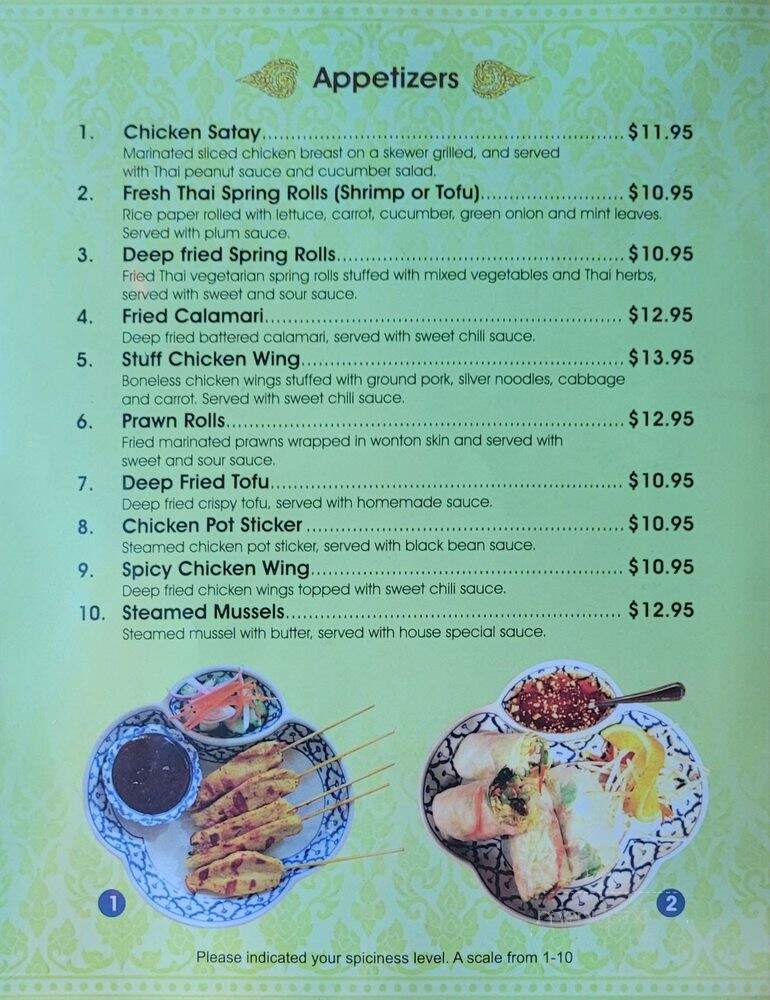 Thai Kitchen Restaurant - Tahoe City, CA menu_pic