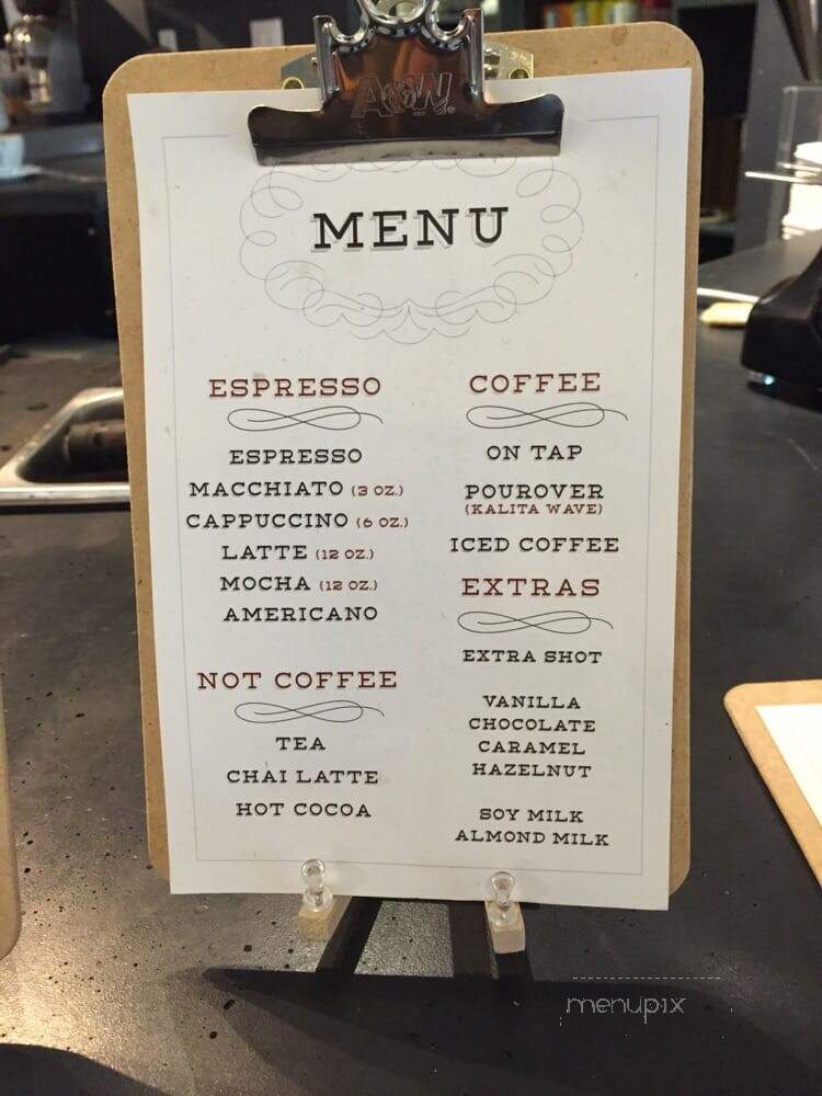 Street Bean Espresso - Seattle, WA menu_pic