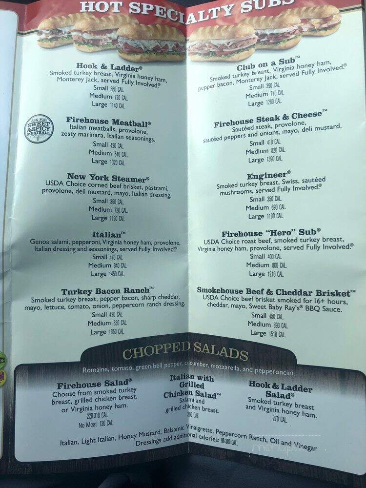 Firehouse Subs - Kansas City, MO menu_pic
