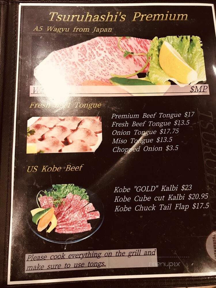Tsuruhashi Japanese BBQ - San Diego, CA menu_pic