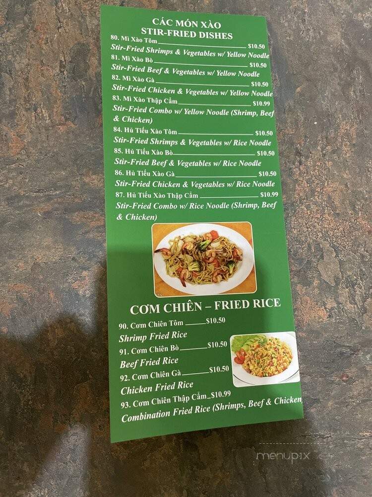 Pho Viet - Five Points - Columbia, SC menu_pic