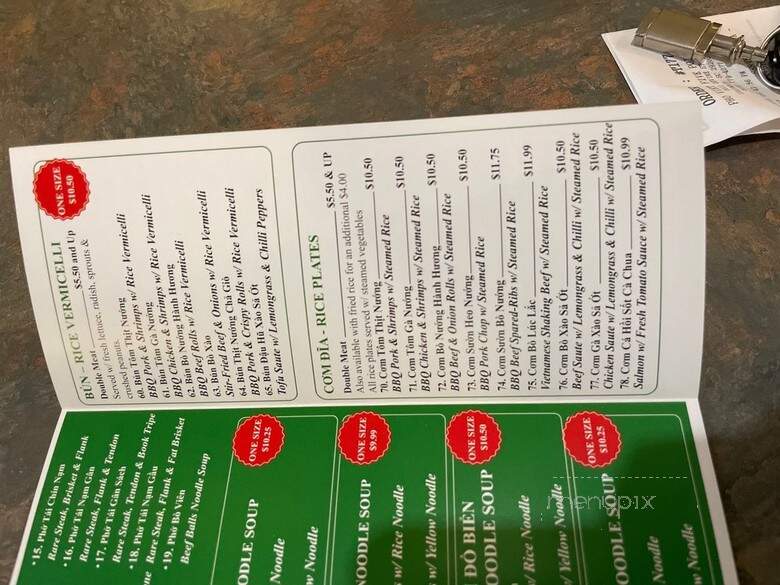 Pho Viet - Five Points - Columbia, SC menu_pic