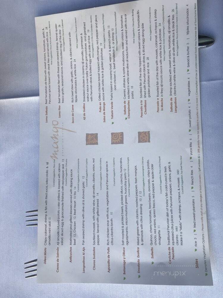 Mango - Saint Louis, MO menu_pic