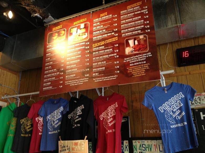 Paradise Park Trailer Resort - Nashville, TN menu_pic