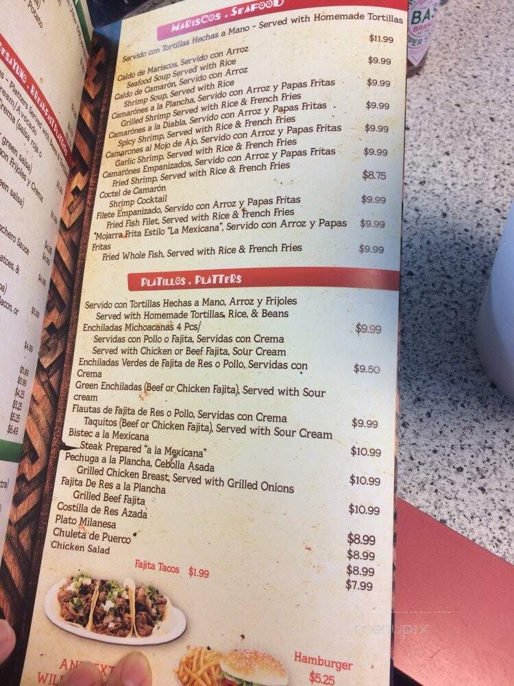 Super la Mexicana - Houston, TX menu_pic