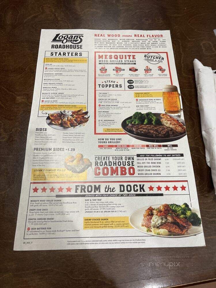 Logan's Roadhouse - Nashville, TN menu_pic
