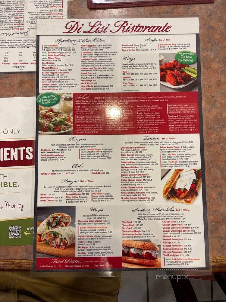 DI Lisi Ristorante Pizza - Bridgeton, NJ menu_pic
