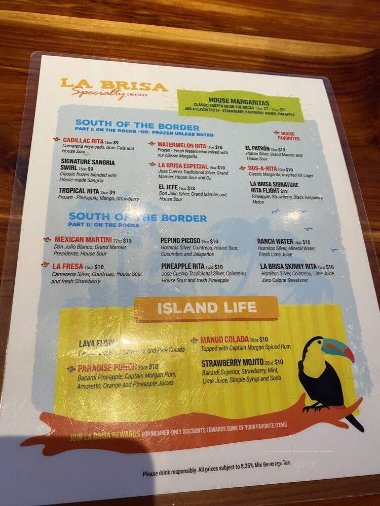 La Brisa on the Creek - League City, TX menu_pic