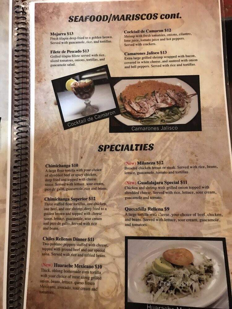 El Guadalajara Mexican Restaurant - Franklin, TN menu_pic