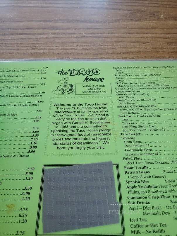 Taco House - Thornton, CO menu_pic