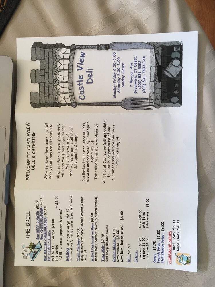 Castle View Deli-Catering Incorporated - Greenwich, CT menu_pic