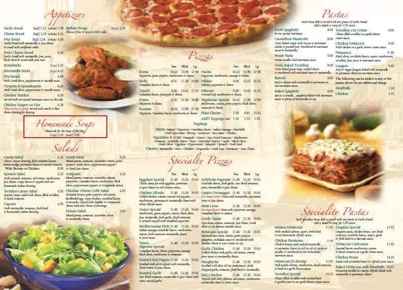Venice Pizza and Pasta - Edmonds, WA menu_pic