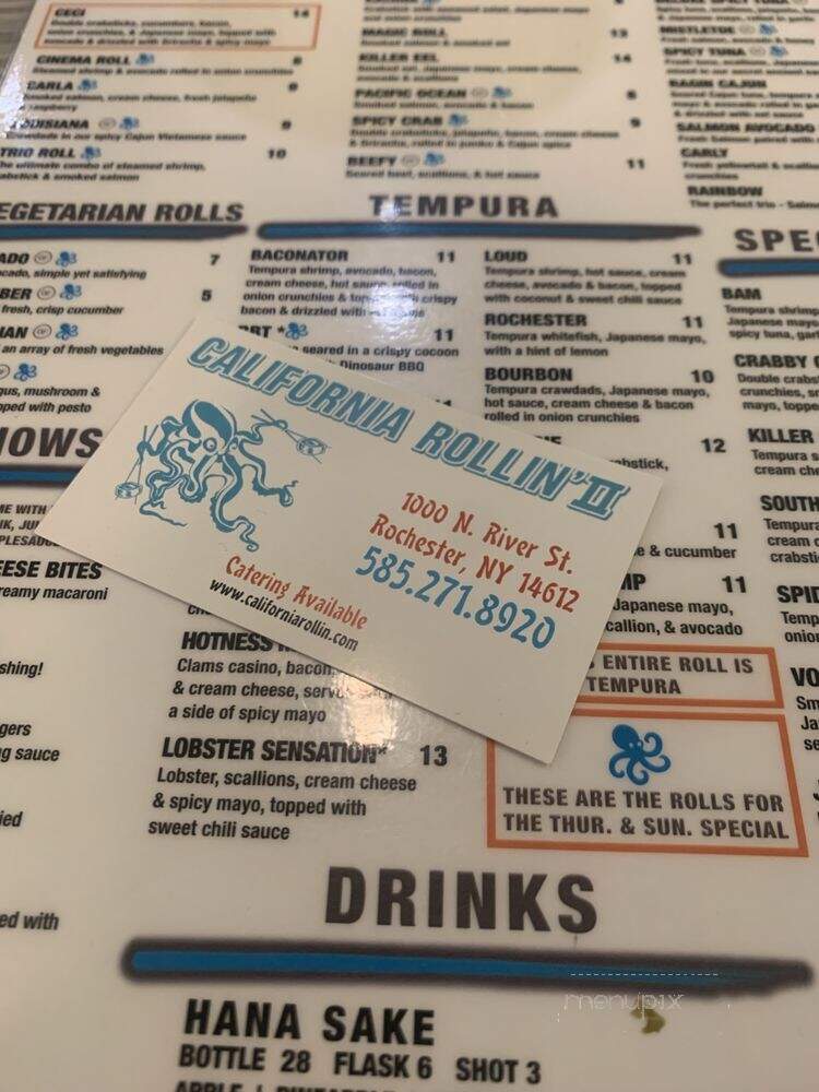 Rolling Cafe - Rochester, NY menu_pic