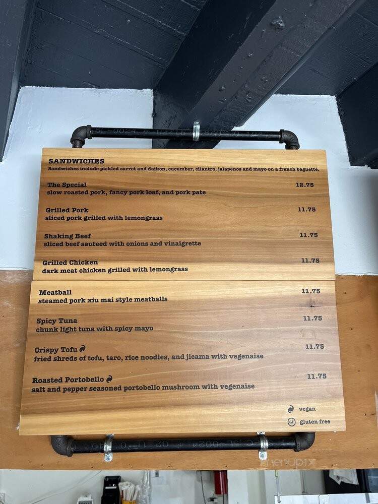Dinosaurs Vietnamese Sandwiches - San Francisco, CA menu_pic