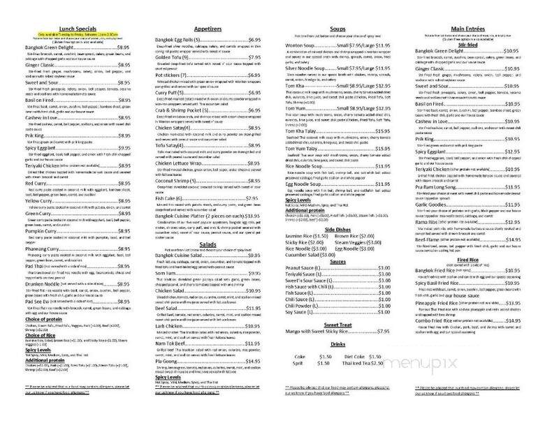 Bangkok Cuisine - Woodland, CA menu_pic