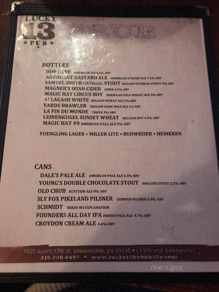 Lucky 13 - Philadelphia, PA